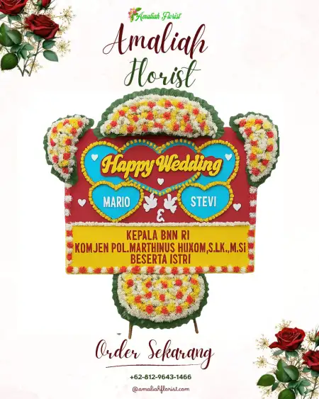 Papan Bunga Pernikahan Puguh
